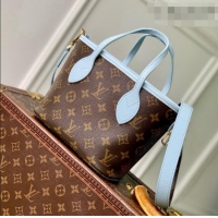 Best Quality Louis Vuitton Neverfull Inside Out BB Bag in Monogram Canvas & Cowhide Leather M28336 Sky Blue 2026