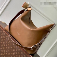 Top Design Louis Vuitton Vagabond Hobo Bag in Black Caramel Calfskin Leather M28392 2026