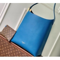 Best Price Louis Vuitton Low Key Hobo MM Bag in Blue Calfskin M24856 Blue 2026