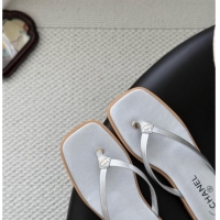 Buy Discount Chanel Goatskin Thongs Sandals G47319 Silver 2026