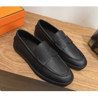 Low Price Hermes Job loafers in grained Calfskin H080733 Black 2026