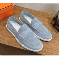 Pretty Style Hermes Job loafers in Suede H080745 Light Grey 2026