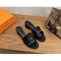 Good Quality Hermes Gigi 50 Sandal in Black Calfskin with Kelly Buckle H080748 2026