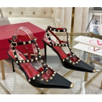 Sophisticated Valentino Rockstud Kidskin Pumps 100MM 6080357 Black 2026
