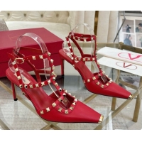 Pretty Style Valentino Rockstud Kidskin Pumps 100MM 6080357 Red 2026