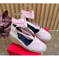Purchase Valentino Suede Espadrilles Wedge V081432 Pink 2026
