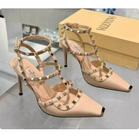 Purchase Valentino Rockstud Kidskin Pumps 100MM V081452 Beige 2026