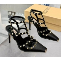 Top Grade Valentino Rockstud Kidskin Pumps 100MM V081455 Black 2026
