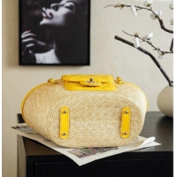 Big Discount Chanel Braided Straw Small Shopping Bag AS5951 Yellow 2026