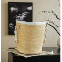 Most Popular Chanel Braided Straw Large Shopping Bag AS5952 White 2026