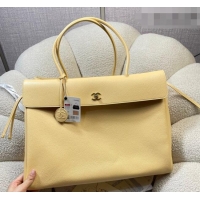 Luxury Discount Chanel Grained Calfskin Large Shopping Bag AS6289 Yellow 2026