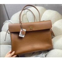 Grade Quality Chanel Grained Calfskin Large Shopping Bag AS6289 Brown 2026