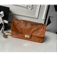 New Design Chanel Lambskin Leather 2.55 Flap Handbag A37586 Brown 2026