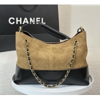 Best Grade Chanel Suede/Lambskin Small Shopping Bag AS5634 Black/Brown 2026