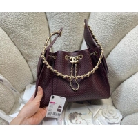 Market Sells Chanel 25 Small Handbag in Hollowed-out Calfskin AS5293 Burgundy 2026