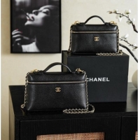 Original Cheap Chanel Large Vanity With Chain And Grained Calfskin AP5347 Black 2026