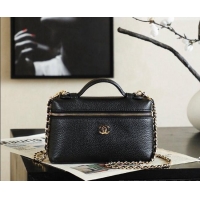Well Crafted Discount Chanel Small Vanity with chain, Grained Calfskin AP5346 Black 2026