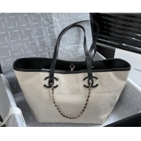 Trendy Design Chanel Small Tote Bag in Canvas/Calfskin CH72018 Beige Spring Summer 2026