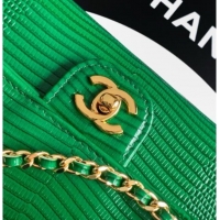 Shop Discount Chanel Clutch with Chain in Lizard Embossed Calfskin AP5280 Green 2026