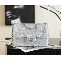 Top Grade Discount Chanel Beaded Flap Bag CH720 Silver 2026