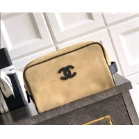 Best Product Chanel Coco Beach Small Zipped Pouch in Beige Suede AP5268 2026