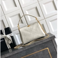 Buy Inexpensive Chanel Calfskin Chain Shoulder Bag AS6255 White 2026
