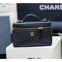 Unique Discount Chanel Vanity with Chain in Grained Calfskin AP5346 Black 2026 Top Quality