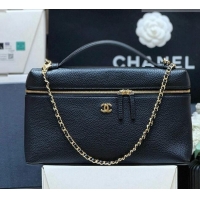 Best Grade Chanel Classic Vanity Bag in Grained Calfskin AS6473 Black 2026 Top Quality