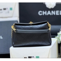 Best Price Chanel Chain Shoulder Bag in Black Calfskin AS6255 2026 Top Quality