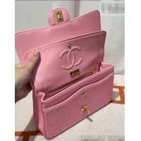 Promotional Chanel Classic Medium Flap Bag in Ostrich Leather CHO0721 Pink 2026