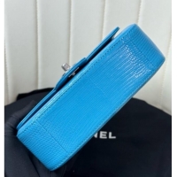 Most Popular Chanel Classic Mini Flap Bag in Lizard Leather CHL0721 Blue 2026