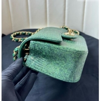 Buy Discount Chanel Classic Mini Flap Bag in Lizard Leather CHL072101 Green 2026
