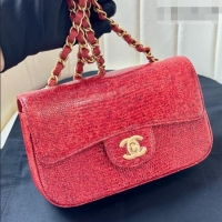 Market Sells Chanel Classic Mini Flap Bag in Lizard Leather CHL0721 Red 2026
