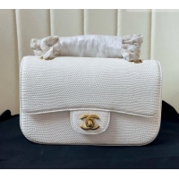 Reasonable Price Chanel Classic Mini Flap Bag in Lizard Leather CHL0721 White 2026