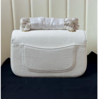 Reasonable Price Chanel Classic Mini Flap Bag in Lizard Leather CHL0721 White 2026