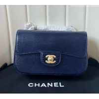 Top Design Chanel Classic Mini Flap Bag in Lizard Leather CHL0721 Deep Blue 2026