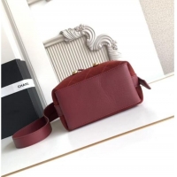 New Fashion Chanel Quilted Calfskin Mini Bucket Bag AS6537 Deep Red 2026