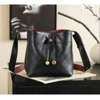 Top Quality Chanel Quilted Calfskin Mini Bucket Bag AS6537 Black 2026