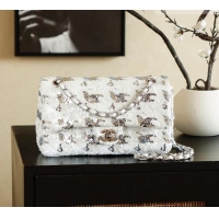 Shop Promotional Chanel Sequins Medium Flap Bag CH082202 White 2026