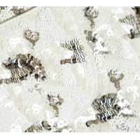 Shop Promotional Chanel Sequins Medium Flap Bag CH082202 White 2026