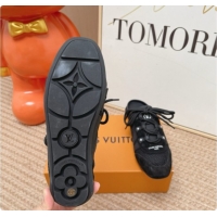 Top Grade Louis Vuitton LV Sneakerina Open Back in Mesh & Suede 6072872 Black 2026