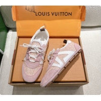 Grade Louis Vuitton LV Sneakerina Sneakers in Suede & Glitter 6072870 Light Pink 2026