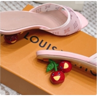 Best Price LV X TM Mesh & Strass Mules with Cherry Heel 6072880 Pink 2026