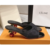Purchase LV X TM Mesh & Strass Mules with Cherry Heel 6072880 Black 2026