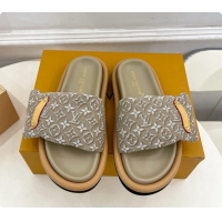 Good Looking Louis Vuitton Pool Pillow Flat Comfort Mule in Monogram Denim Grey 6072886 2026