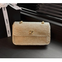 Good Looking Chanel Coco Beach Braided Raffia Flap Bag AS6088 Beige 2026