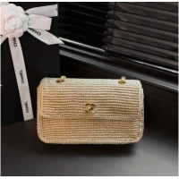 Good Looking Chanel Coco Beach Braided Raffia Flap Bag AS6088 Beige 2026