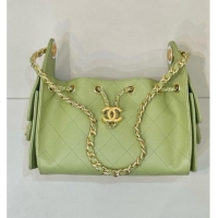 Famous Brand Chanel 25 Mini Handbag in Grained Calfskin AS5631 Light Green 2026