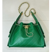 Good Product Chanel 25 Small Handbag in Grained Calfskin AS5293 Green 2026