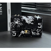 Top Grade Chanel Sequins Small Flap Bag AS4561 CH082210 Black 2026